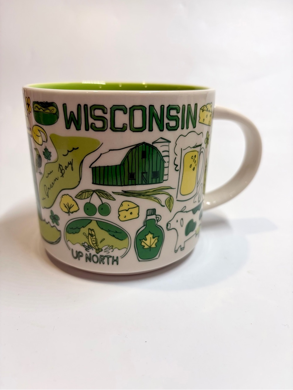 Starbucks Been There Series Wisconsin Mug Green Coffee Cup Greenbay Packers Fans